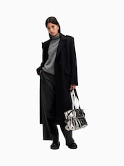 AllSaints Grey Rebel Roll Neck Jumper - Image 5 of 7