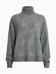AllSaints Grey Rebel Roll Neck Jumper - Image 7 of 7