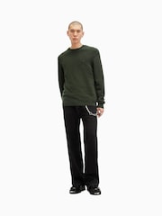 AllSaints Green Statten Crew Neck Jumper - Image 3 of 6