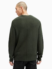 AllSaints Green Statten Crew Neck Jumper - Image 5 of 6