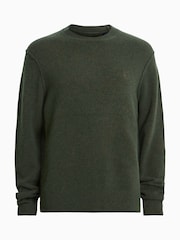 AllSaints Green Statten Crew Neck Jumper - Image 6 of 6
