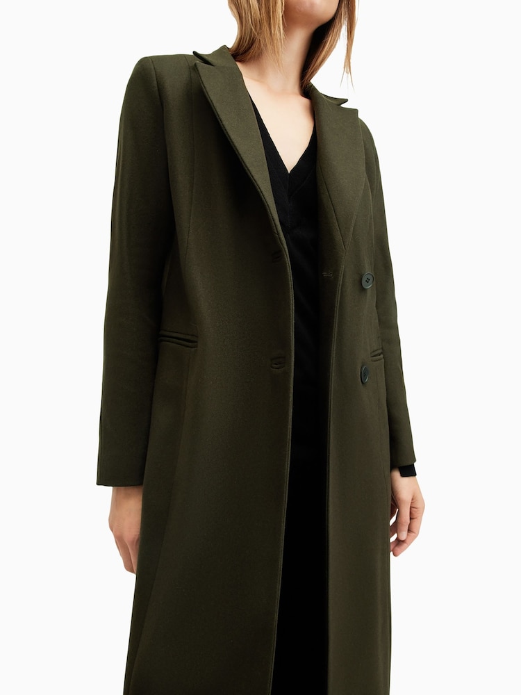 AllSaints Green Sonnie Coat - Image 3 of 7