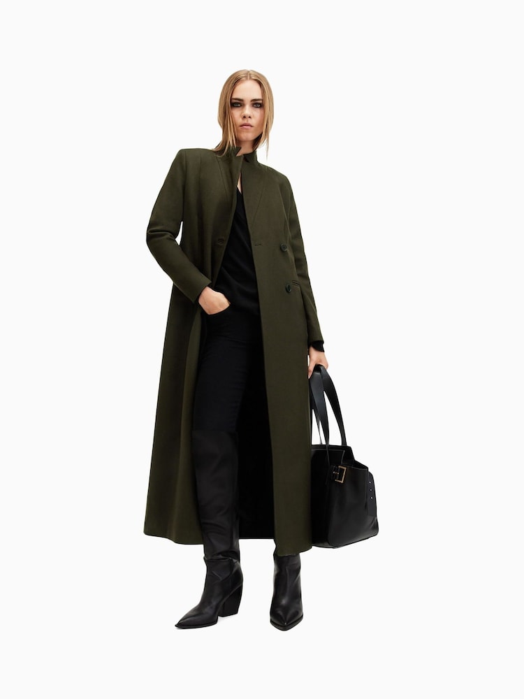 AllSaints Green Sonnie Coat - Image 4 of 7
