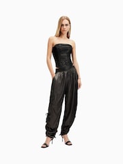 AllSaints Black Kaye Trousers - Image 1 of 6