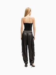 AllSaints Black Kaye Trousers - Image 5 of 6