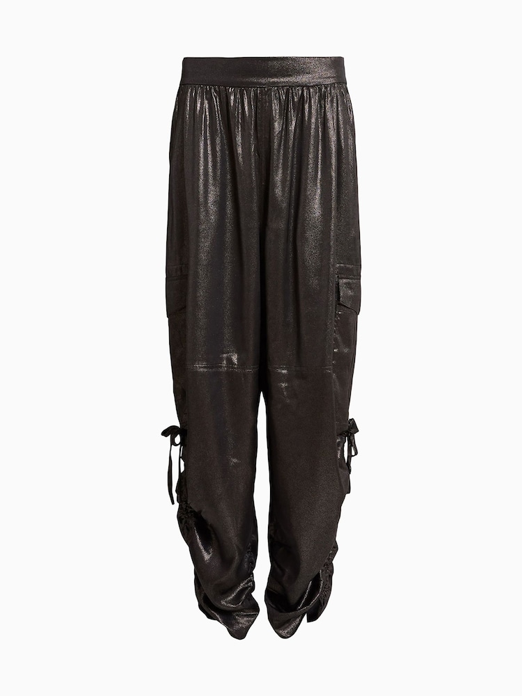 AllSaints Black Kaye Trousers - Image 6 of 6