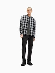 AllSaints Black Dury Long Sleeve Shirt - Image 3 of 7