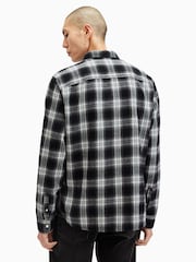 AllSaints Black Dury Long Sleeve Shirt - Image 6 of 7
