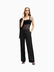 AllSaints Black Lacey Trousers - Image 1 of 8