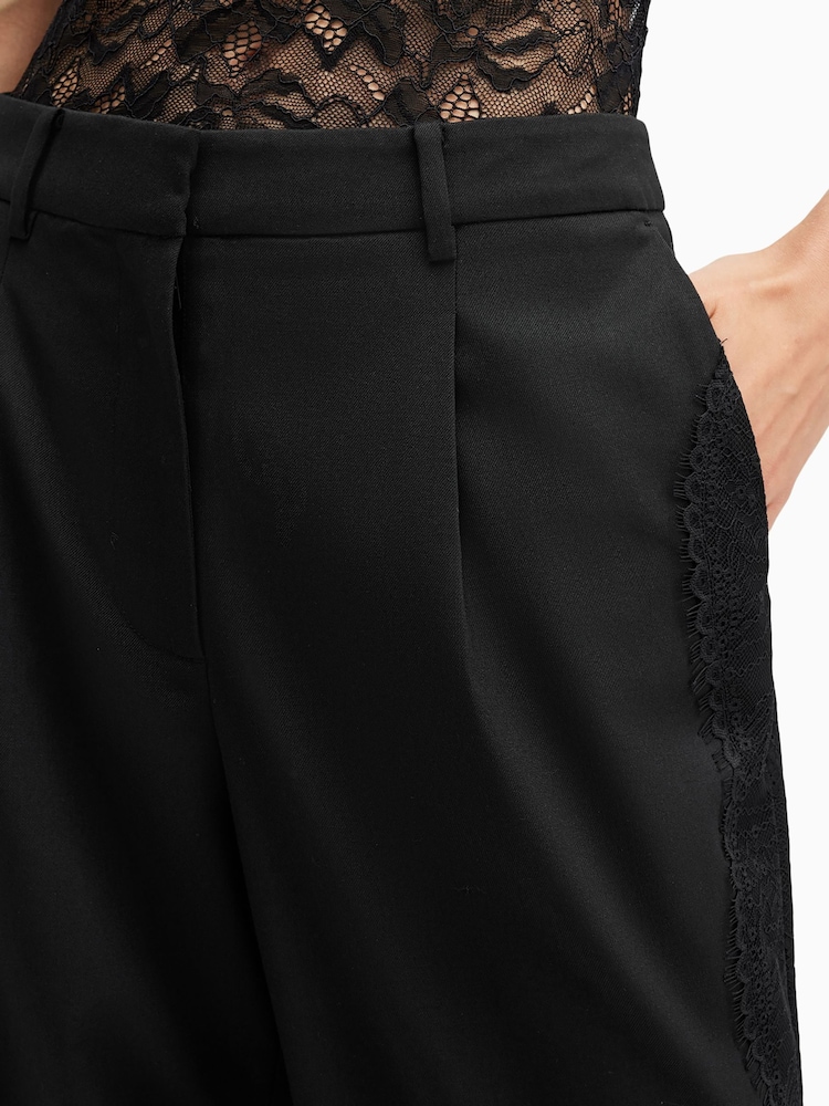 AllSaints Black Lacey Trousers - Image 3 of 8