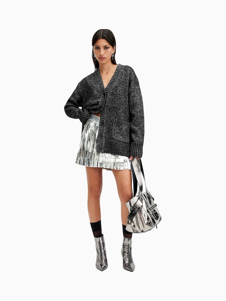 AllSaints Black Sabrina Cardigan - Image 1 of 6