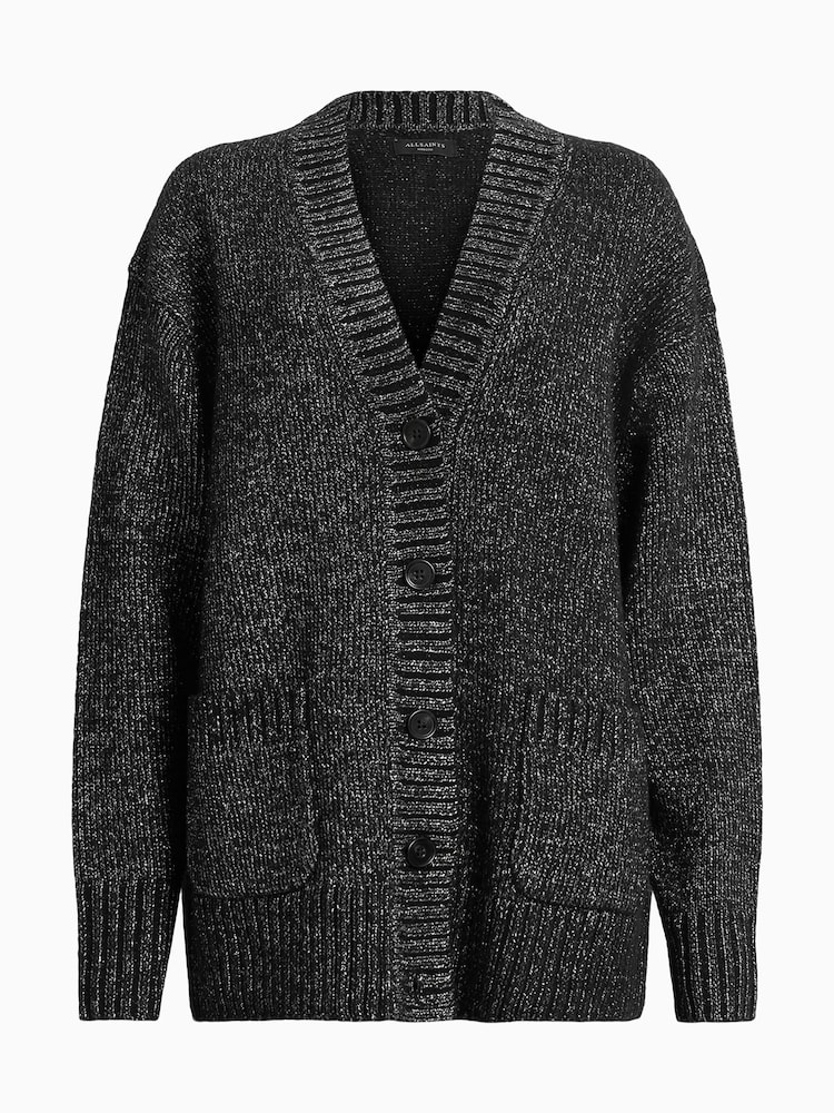 AllSaints Black Sabrina Cardigan - Image 6 of 6