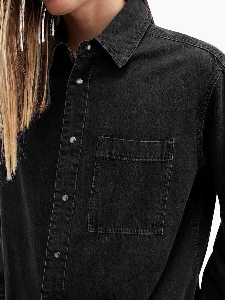 AllSaints Black Tolhurst Shirt - Image 2 of 8