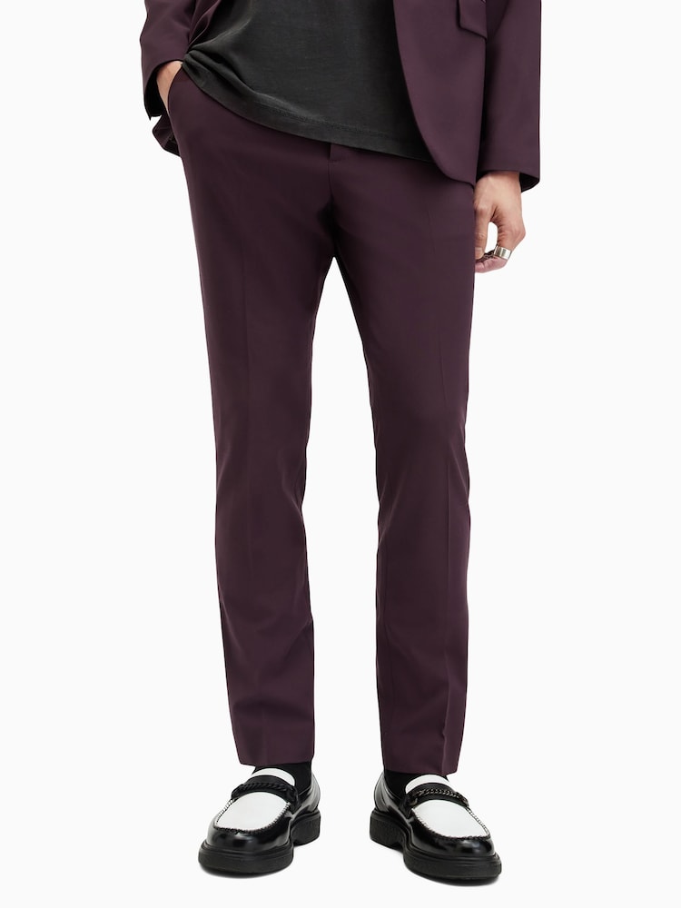 AllSaints Purple Lisle Trousers - Image 1 of 7