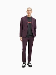 AllSaints Purple Lisle Trousers - Image 2 of 7