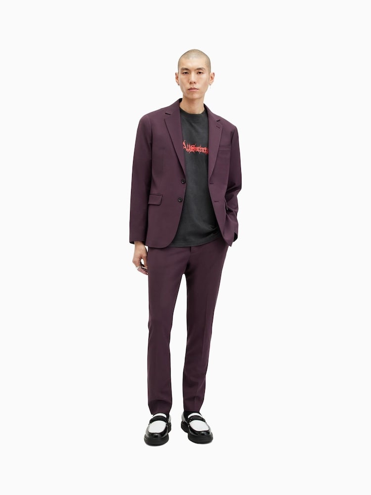 AllSaints Purple Lisle Trousers - Image 2 of 7