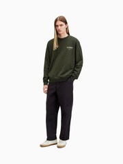 AllSaints Green Underground Crew Neck Jumper - Image 3 of 8
