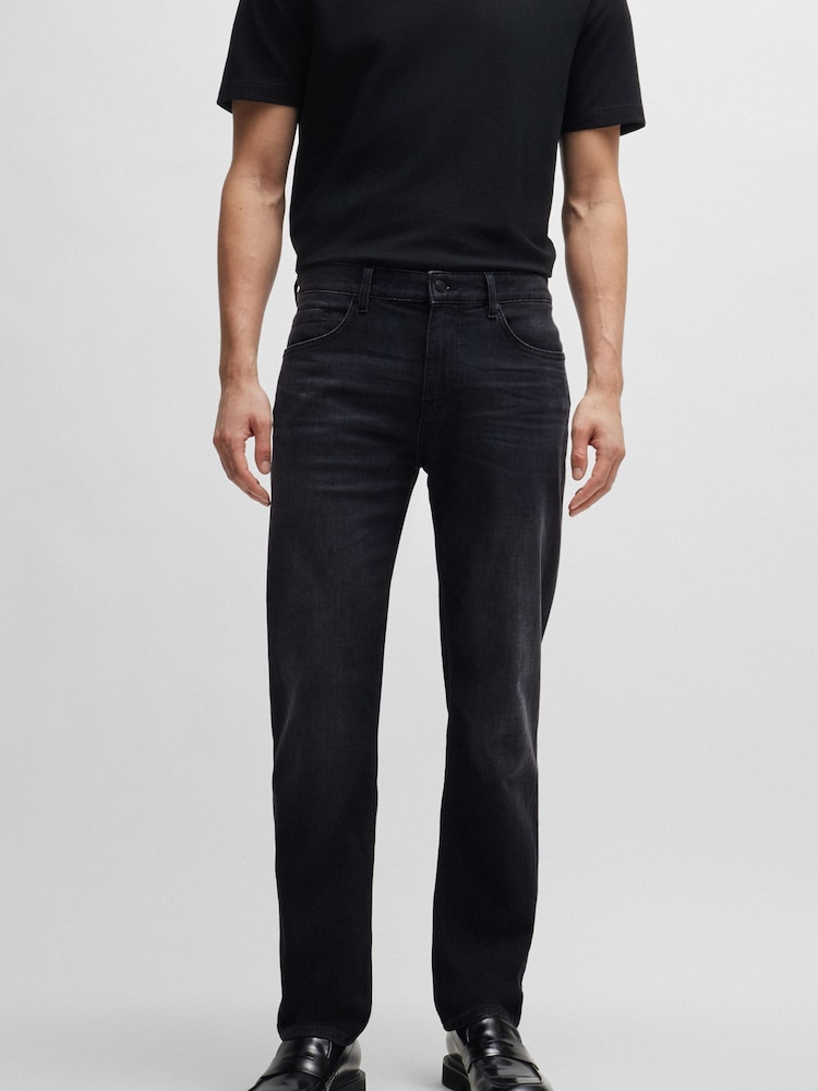 BOSS Light Grey Slim-Fit Italian Cashmere-Touch Denim Jeans - Image 1 of 5