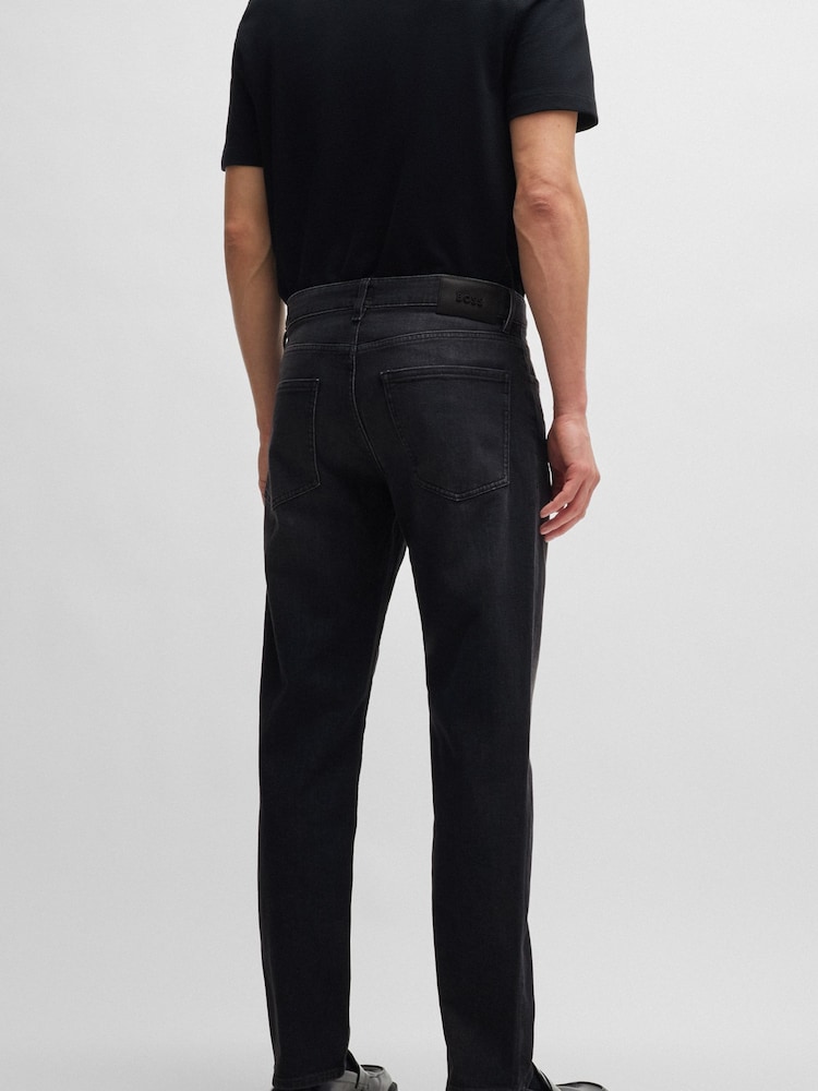 BOSS Light Grey Slim-Fit Italian Cashmere-Touch Denim Jeans - Image 2 of 5