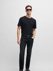 BOSS Light Grey Slim-Fit Italian Cashmere-Touch Denim Jeans - Image 3 of 5