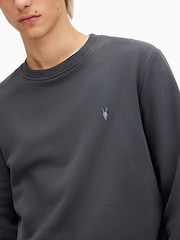 AllSaints Grey Raven Crew Neck Jumper - Image 2 of 5