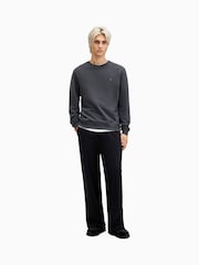 AllSaints Grey Raven Crew Neck Jumper - Image 3 of 5