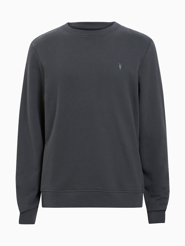 AllSaints Grey Raven Crew Neck Jumper - Image 5 of 5 AllSaints Grey Raven Crew Neck Jumper - Image 5 of 5