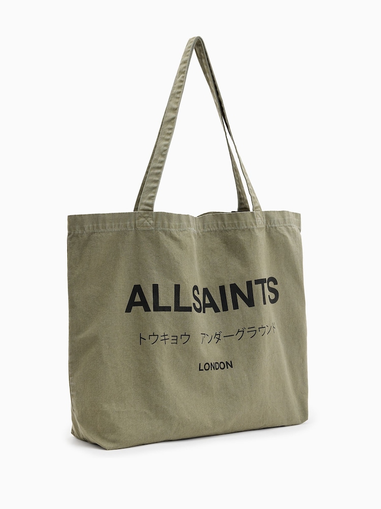 AllSaints Green Underground Tote Bag - Image 2 of 6 AllSaints Green Underground Tote Bag - Image 2 of 6