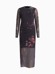 AllSaints Black Nora Sparkle Dress - Image 7 of 7