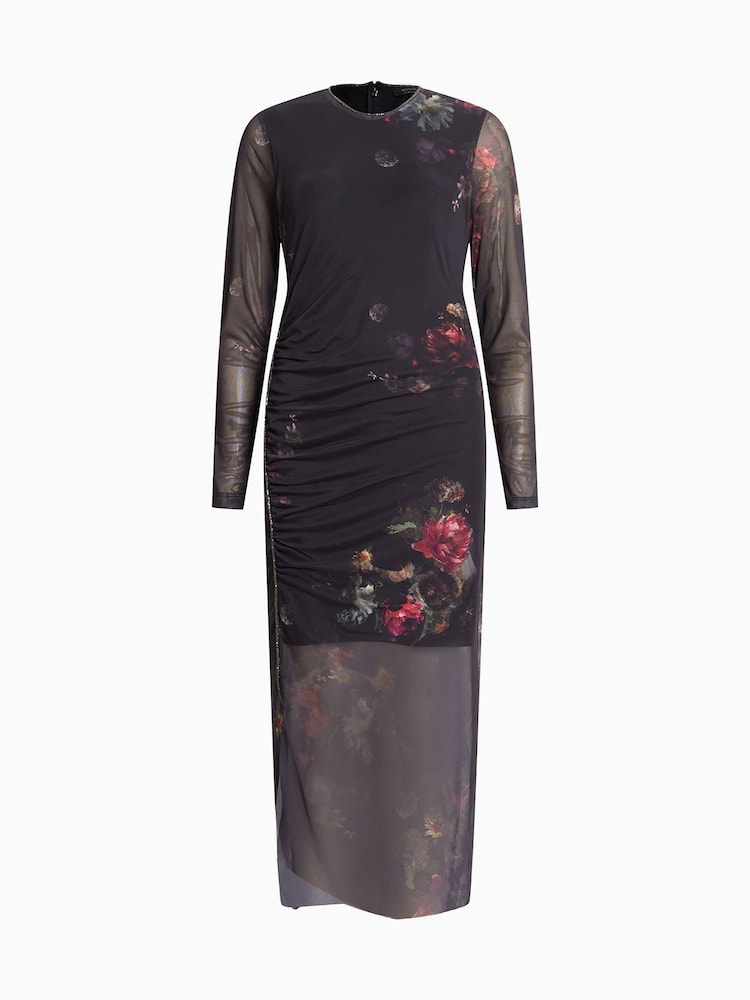 AllSaints Black Nora Sparkle Dress - Image 7 of 7