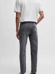 BOSS Grey Regular Fit Bottlemaine Stretch Denim Jeans - Image 2 of 5
