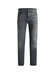 BOSS Grey Regular Fit Bottlemaine Stretch Denim Jeans - Image 5 of 5