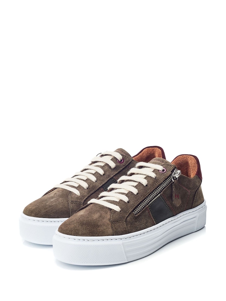 Moda in Pelle Shoon Ely Side Zip Mid Slab Sole Trainers - Image 2 of 4