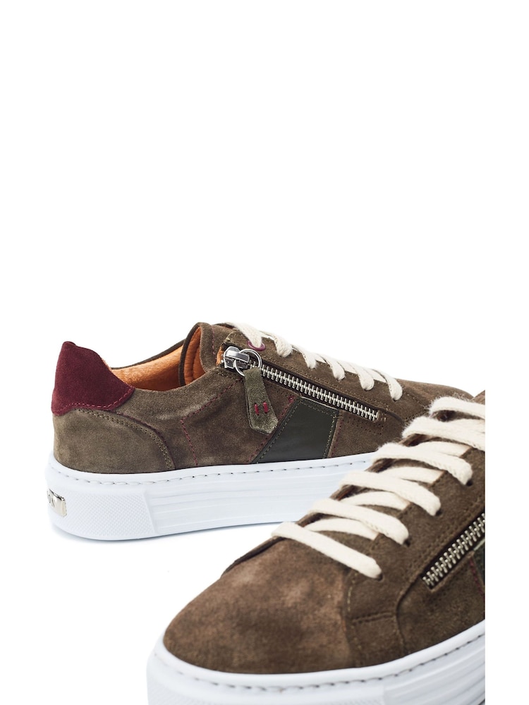 Moda in Pelle Shoon Ely Side Zip Mid Slab Sole Trainers - Image 4 of 4