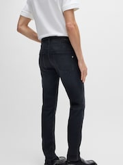 BOSS Grey Slim-Fit Italian Cashmere-Touch Denim Jeans - Image 2 of 5