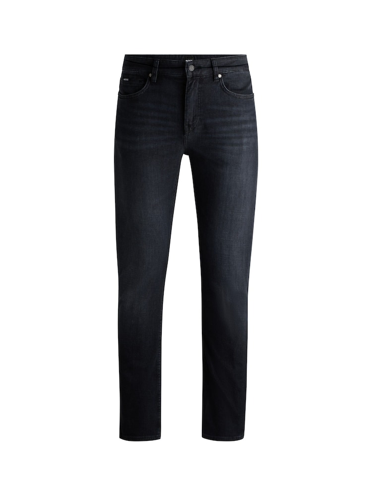 BOSS Grey Slim-Fit Italian Cashmere-Touch Denim Jeans - Image 5 of 5