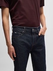 BOSS Blue Maine Regular-Fit Comfort-Stretch Denim Jeans - Image 4 of 5