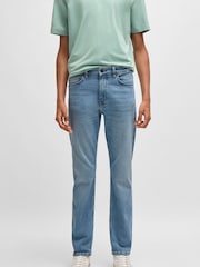 BOSS Blue Slim-Fit Comfort-Stretch Denim Jeans - Image 1 of 5