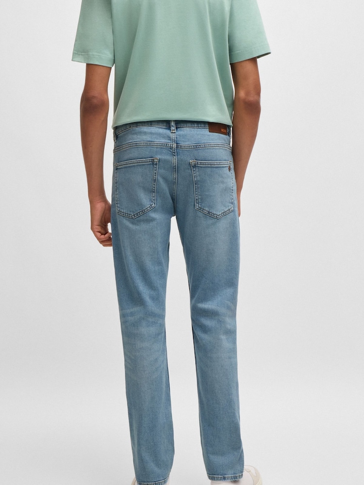 BOSS Blue Slim-Fit Comfort-Stretch Denim Jeans - Image 2 of 5