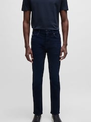 BOSS Blue Slim-Fit Cashmere-Touch Denim Jeans - Image 1 of 5
