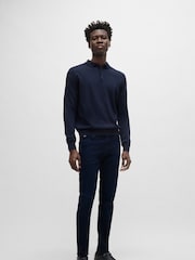 BOSS Blue Slim-Fit Cashmere-Touch Denim Jeans - Image 3 of 5