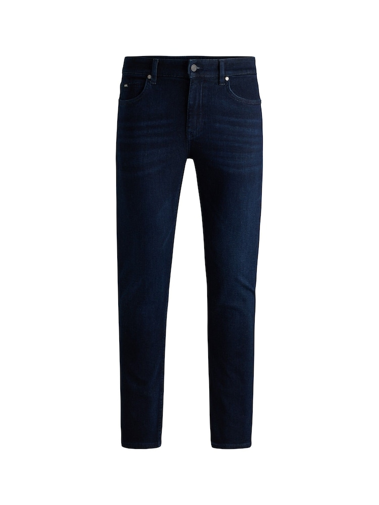 BOSS Blue Slim-Fit Cashmere-Touch Denim Jeans - Image 5 of 5