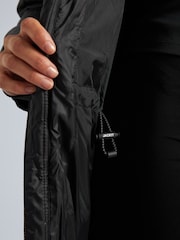 JACK1T Cocoon Extra Long Black Coat - Image 4 of 7