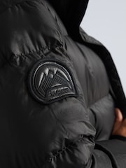 JACK1T Cocoon Extra Long Black Coat - Image 5 of 7