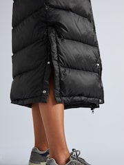 JACK1T Cocoon Extra Long Black Coat - Image 6 of 7