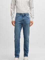 BOSS Blue Slim-Fit Comfort-Stretch Denim Jeans - Image 1 of 5