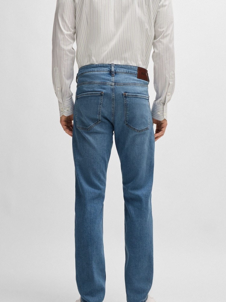 BOSS Blue Slim-Fit Comfort-Stretch Denim Jeans - Image 2 of 5 BOSS Blue Slim-Fit Comfort-Stretch Denim Jeans - Image 2 of 5