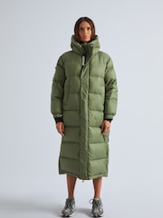JACK1T Green Cocoon Extra Long Coat - Image 1 of 7
