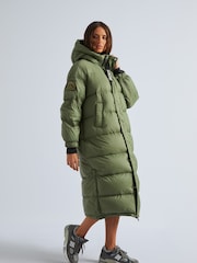 JACK1T Green Cocoon Extra Long Coat - Image 3 of 7