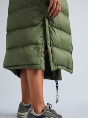 JACK1T Green Cocoon Extra Long Coat - Image 5 of 7